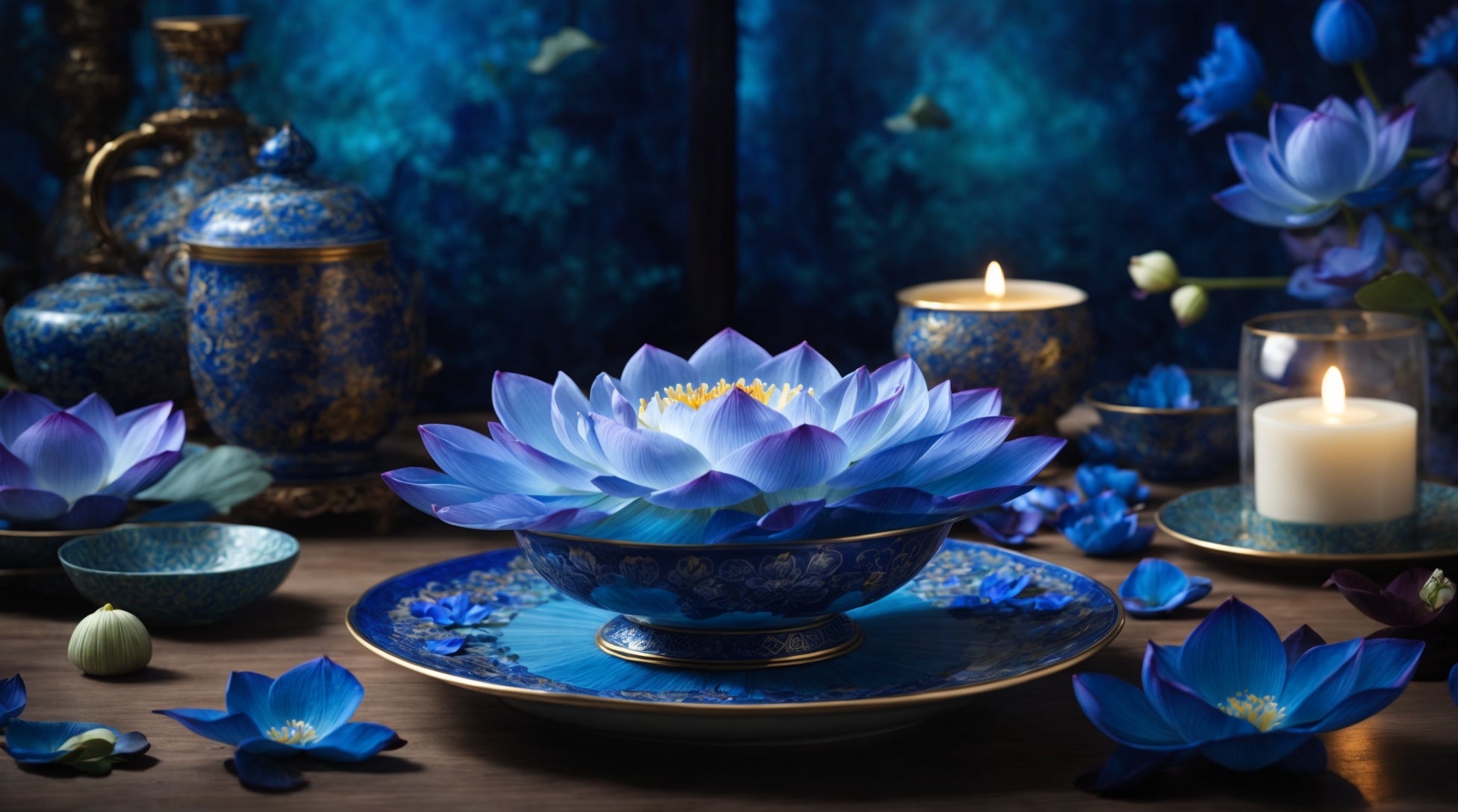 Blauer Lotus - Blüten
